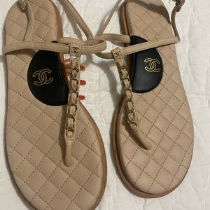 Chanel Flats 38.5 torn strap